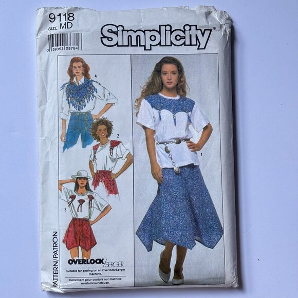 SImplicity 9118 Misses Skirt, SHorts, Top and Scarf - Picture 1 of 2